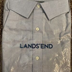 NEW Lands’ End Men’s Collared Shirt Business Button Down
